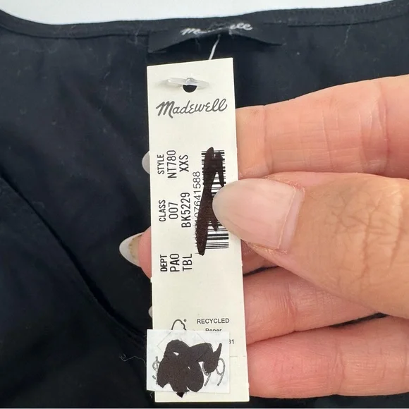 NWT Madewell Relaxed Scoopneck Short-Sleeve Top in black - Picture 7 of 13